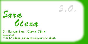 sara olexa business card